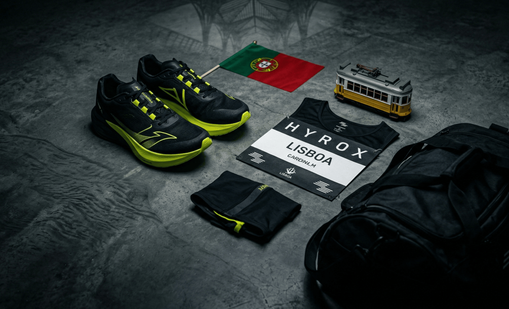 El arsenal del atleta: Kit completo para el Hyrox Lisboa 2026 con placa de carbono y recuperación garantizada.