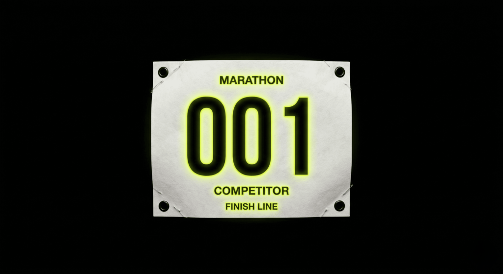 Dorsal de competición representando la gestión de alojamiento y logística para atletas de élite